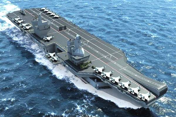 现代航空母舰甲板布局与舰载机配置